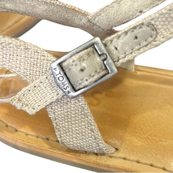 Toms Women's Lexie Oxford Tan Heritage Diamond Tribal Sandal Size 6 - Picture 8 of 13